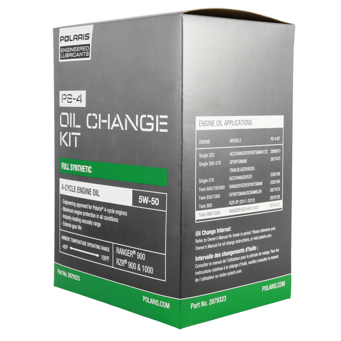 Polaris Full Synthetic Oil Change Kit - Ranger & RZR