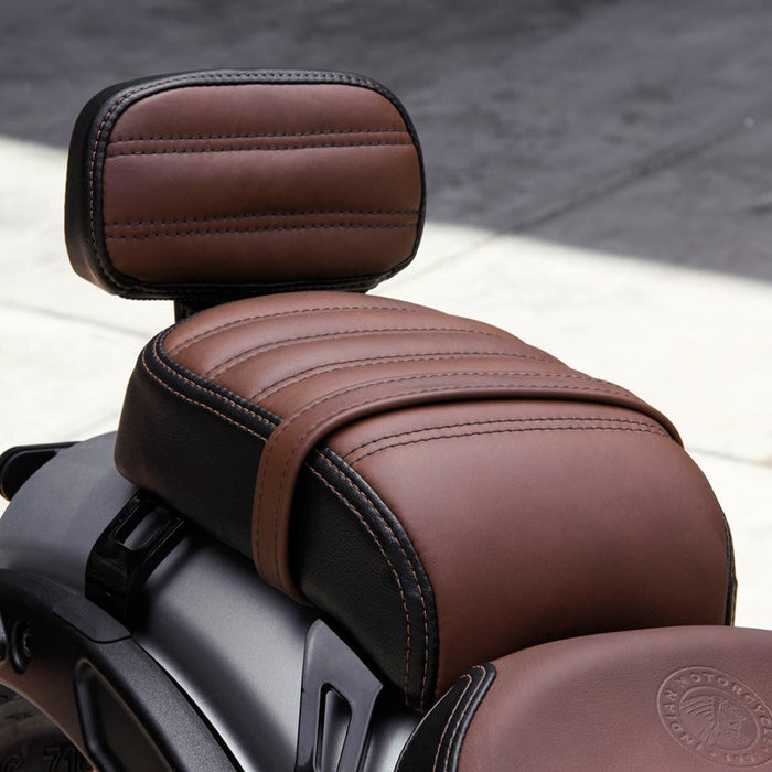Genuine Leather Passenger Seat with Sissy Bar