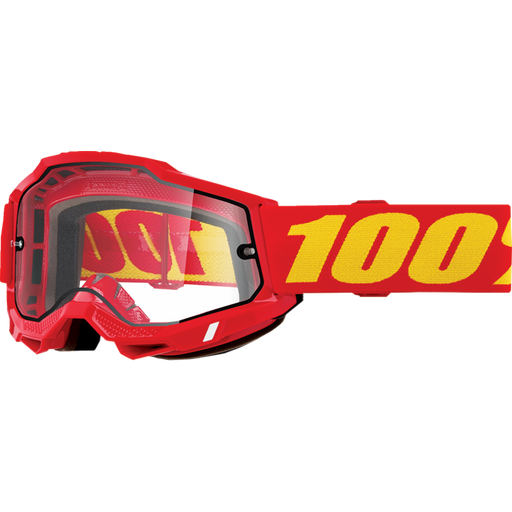 ACCURI 2 ENDURO MOTO GOGGLE RED - CLEAR LENS