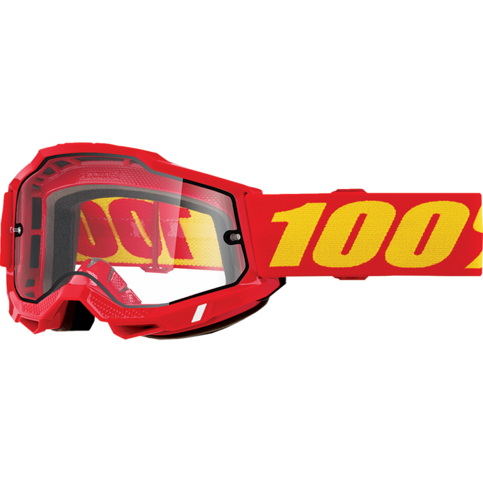 ACCURI 2 ENDURO MOTO GOGGLE RED - CLEAR LENS