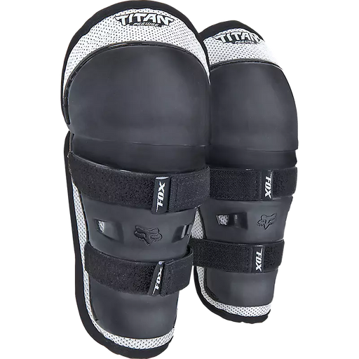 Fox Peewee Titan Knee/Shin Guard - Black/Silver
