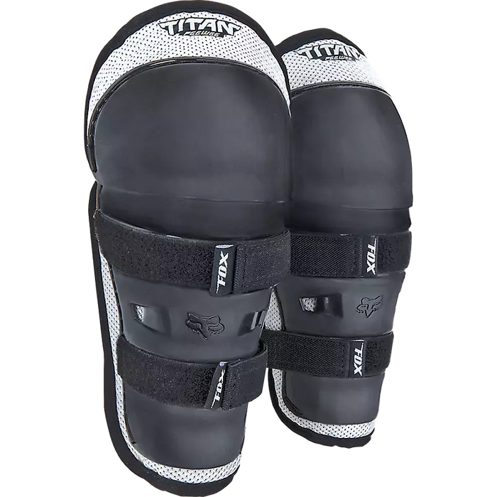 Fox Peewee Titan Knee/Shin Guard - Black/Silver