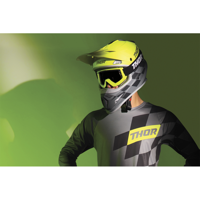 Thor Combat Racer Goggle - LIme/Black