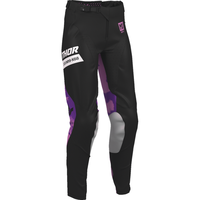 Ladies Launchmode Bleach Pants - Black/Orchid
