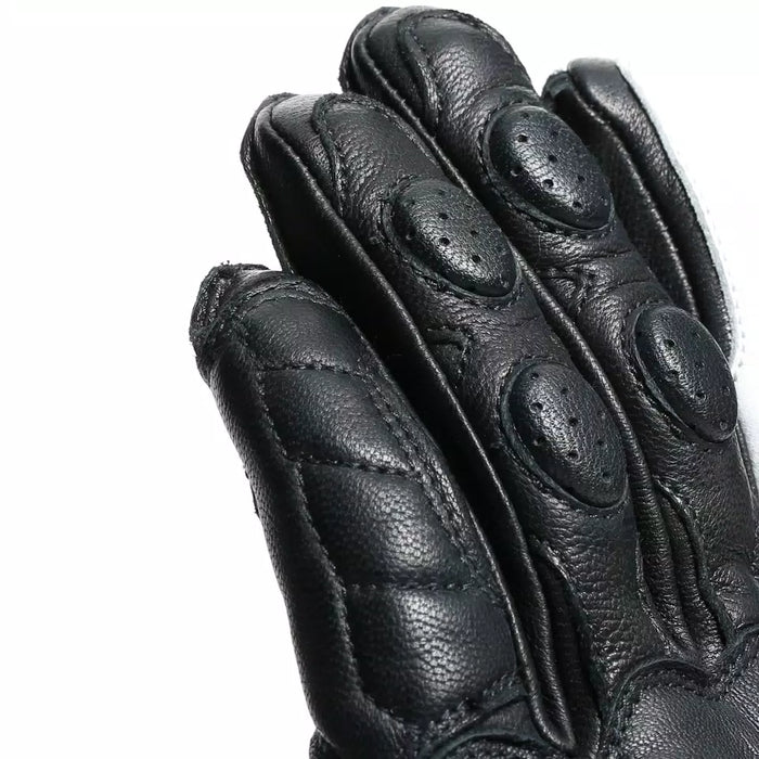 IMPETO MOTORCYCLE LEATHER GLOVES BLACK/WHITE