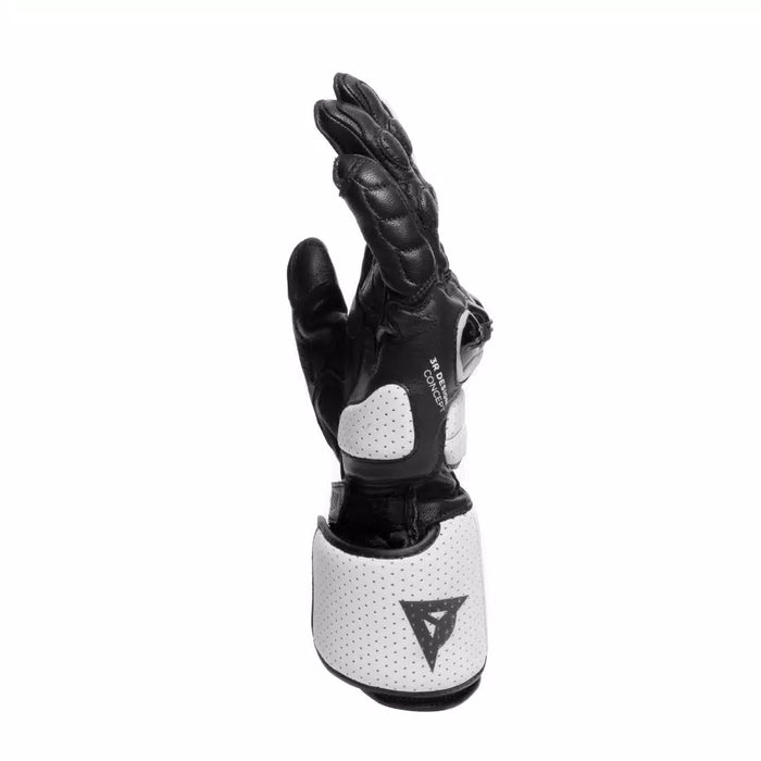 IMPETO MOTORCYCLE LEATHER GLOVES BLACK/WHITE
