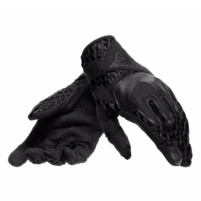 AIR-MAZE MOTORCYCLE TEXTILE SUMMER GLOVES - BLACK