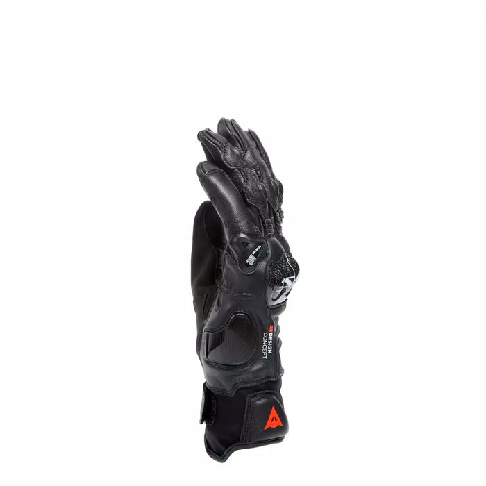 CARBON 4 MOTORCYCLE SHORT LEATHER GLOVES - BLACK