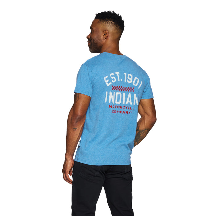 Est 1901 Checked T-Shirt - Blue