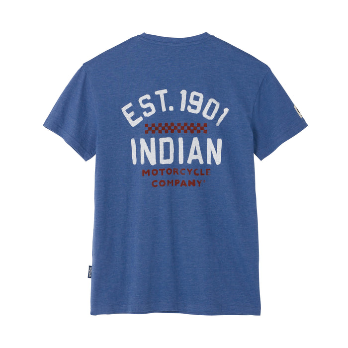 Est 1901 Checked T-Shirt - Blue