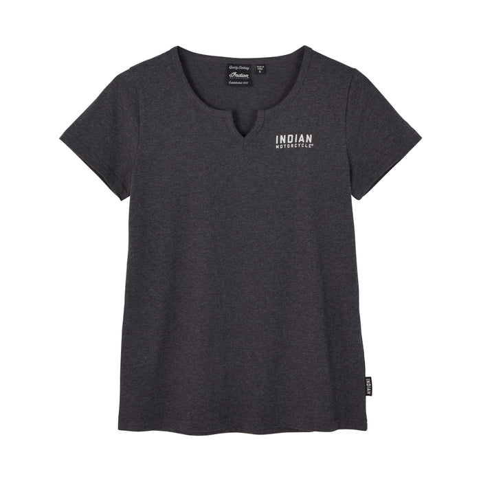 Women's Block Logo Notch Neck T-Shirt