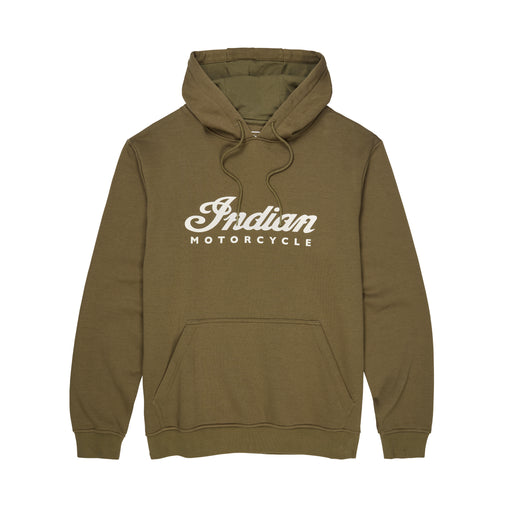 Indian Motorcycle Mens Essential Script Logo Hoodie - Green