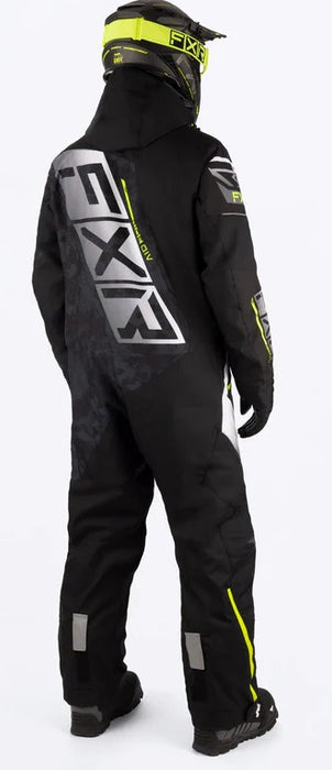 FXR Mens CX FAST Insulated Monosuit - Black Camo/Hi Vis