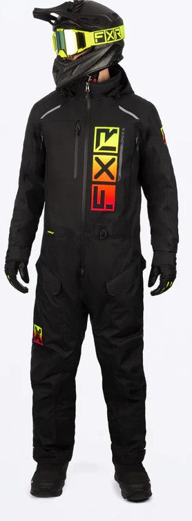 FXR Men's Recruit Lite Monosuit  - Black Sherbert