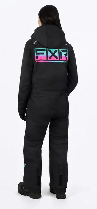FXR Ladies Recruit Lite Monosuit - Black/Fade Size 2
