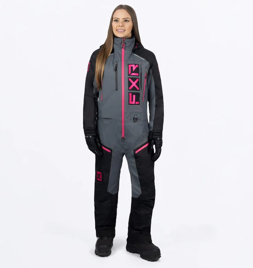 FXR Ladies Recruit Lite Monosuit - Black/Pink