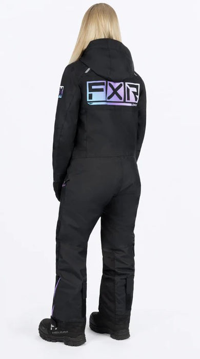 FXR Ladies Recruit Lite Monosuit - Black/Lilac Size 10