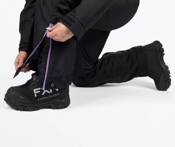 FXR Ladies Recruit Lite Monosuit - Black/Lilac Size 10
