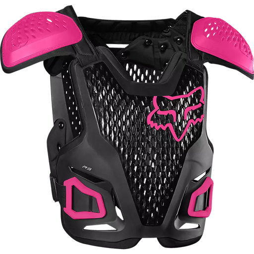 Youth R3 Chest Guard - Black/Pink
