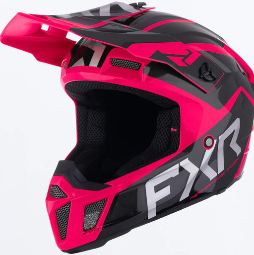 FXR Youth Clutch EVO Helmet - Black/Razz