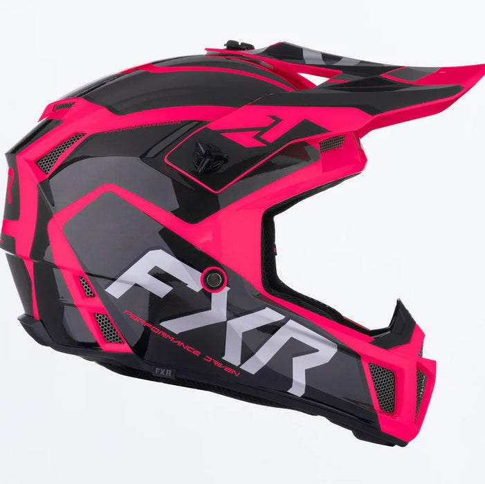 FXR Youth Clutch EVO Helmet - Black/Razz