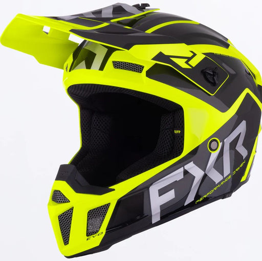 FXR Youth Clutch EVO Helmet - Black/HiVis