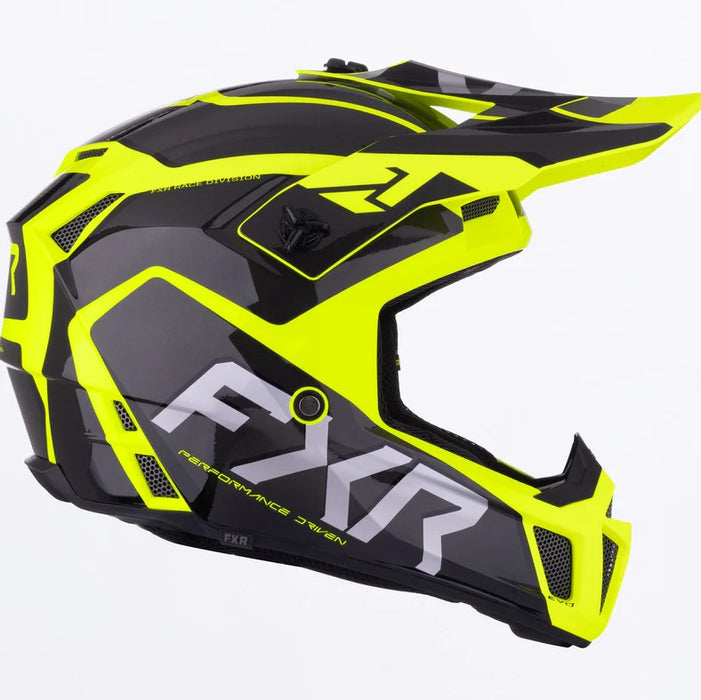 FXR Youth Clutch EVO Helmet - Black/HiVis