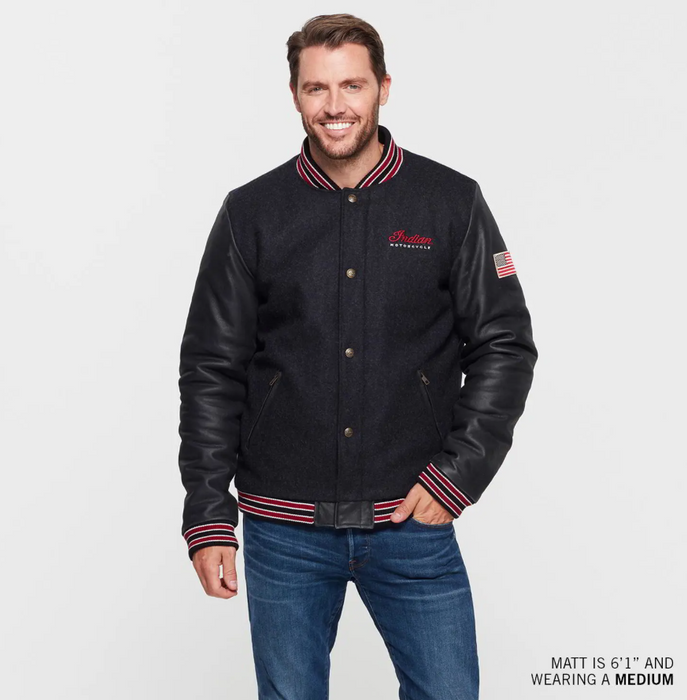 Indian Motorcycle Mens Varsity Jacket