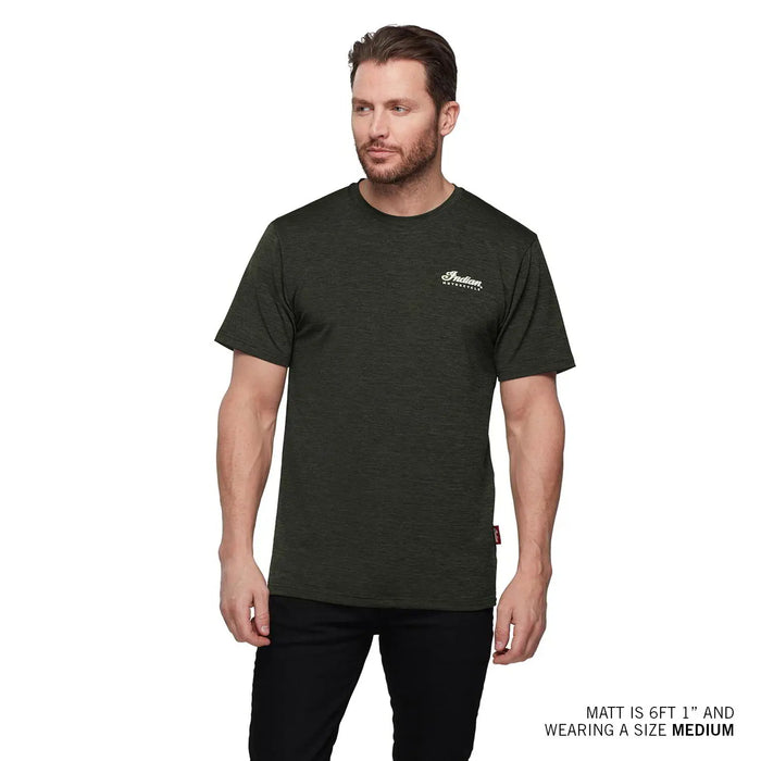 Men's Established Script Athlete T-Shirt - Khaki