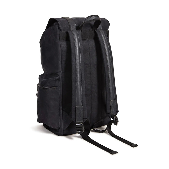Waxed Canvas Backpack - Black