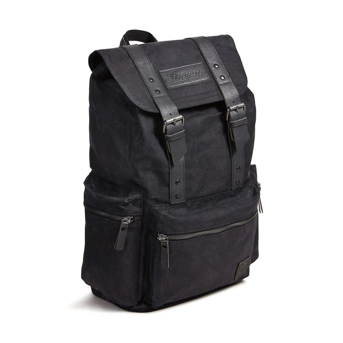 Waxed Canvas Backpack - Black