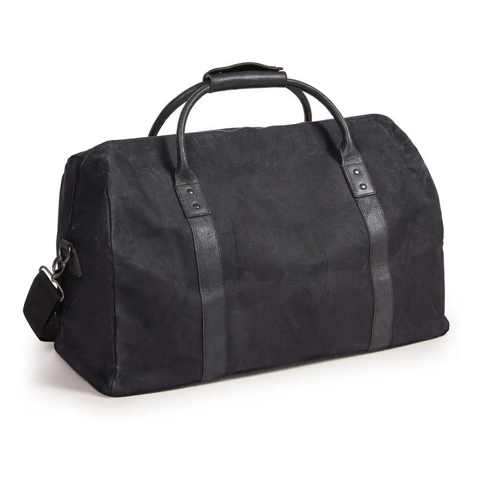 Waxed Canvas Duffle Bag - Black