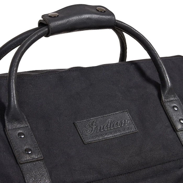 Waxed Canvas Duffle Bag - Black