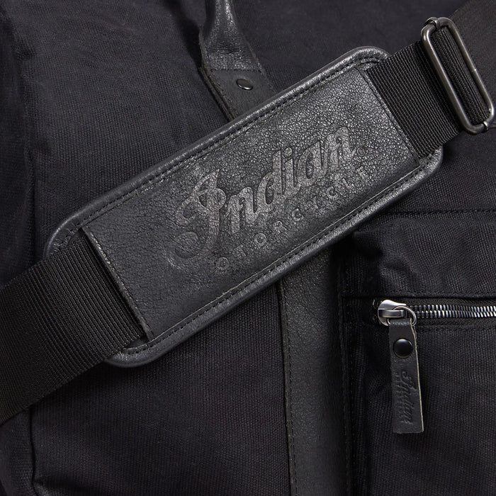 Waxed Canvas Duffle Bag - Black