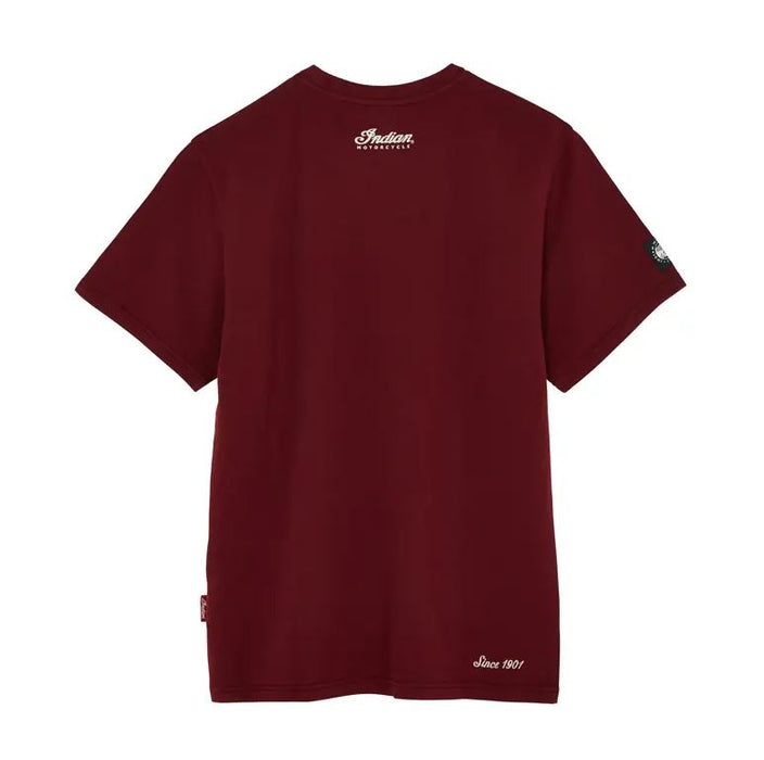 Distressed Block Logo Tee - Port