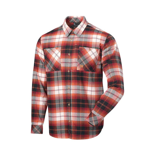 Men's Plaid Flannel Shirt - Cabernet/Orange