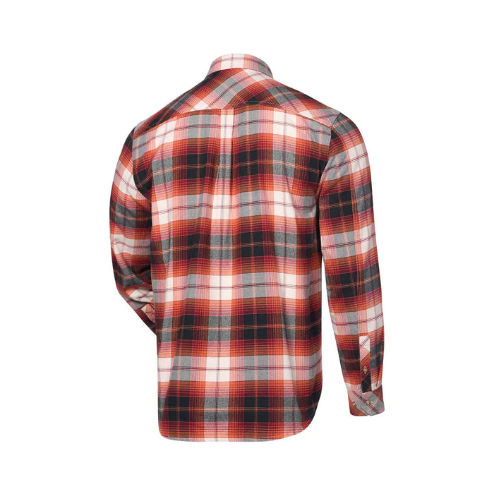 Men's Plaid Flannel Shirt - Cabernet/Orange