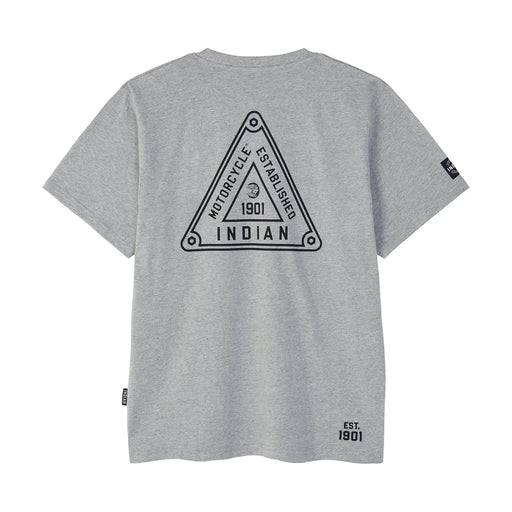 Men's Triangle Sign Printed T-Shirt - Gray