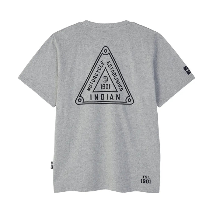 Men's Triangle Sign Printed T-Shirt - Gray