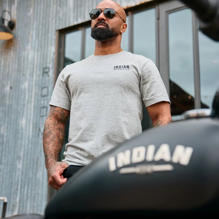 Men's Triangle Sign Printed T-Shirt - Gray