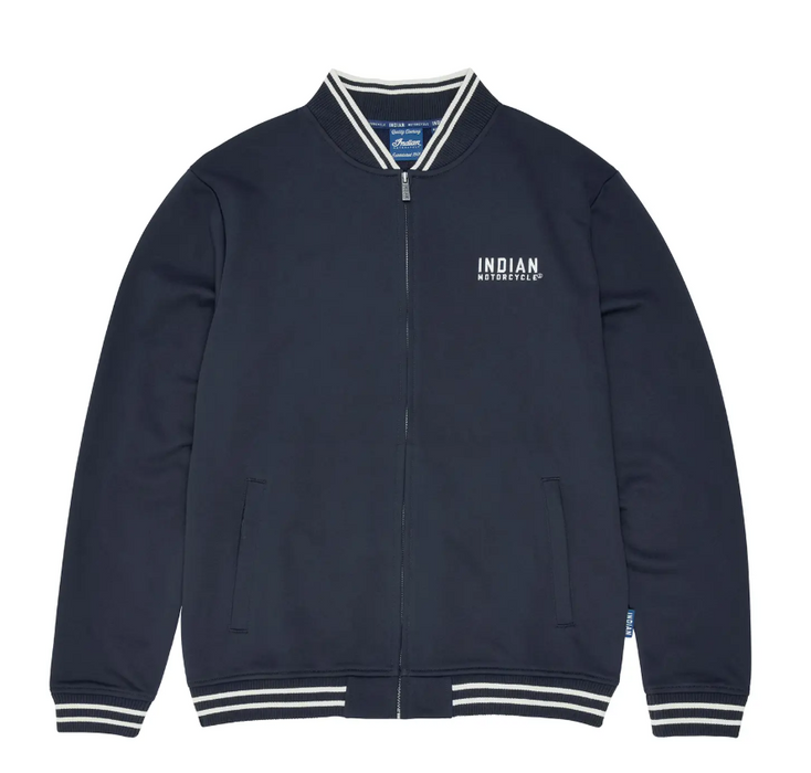 Indian Motorcycle Mens Embroidered Parts & Service Bomber - Navy