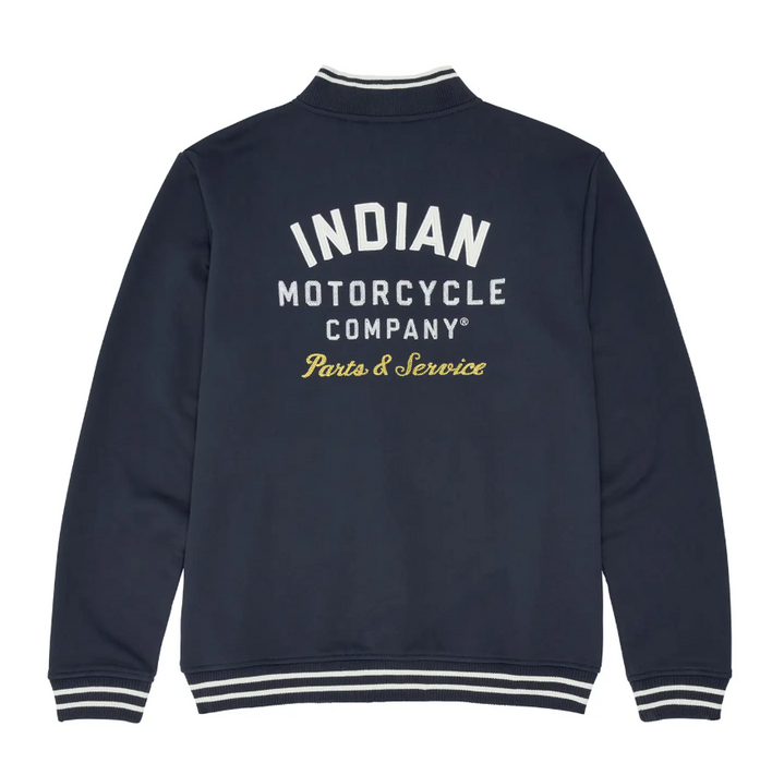 Indian Motorcycle Mens Embroidered Parts & Service Bomber - Navy