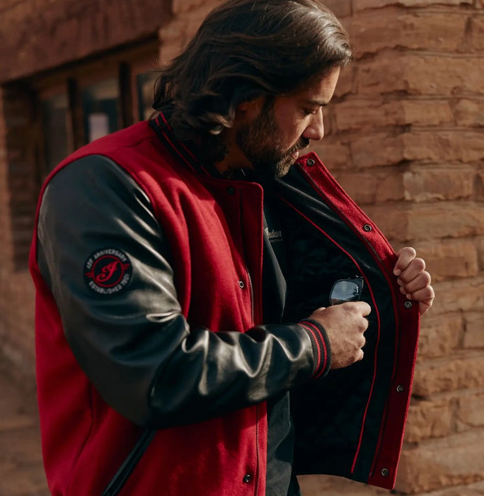 Indian Motorcycle 125th Unisex Varsity Jacket - Red