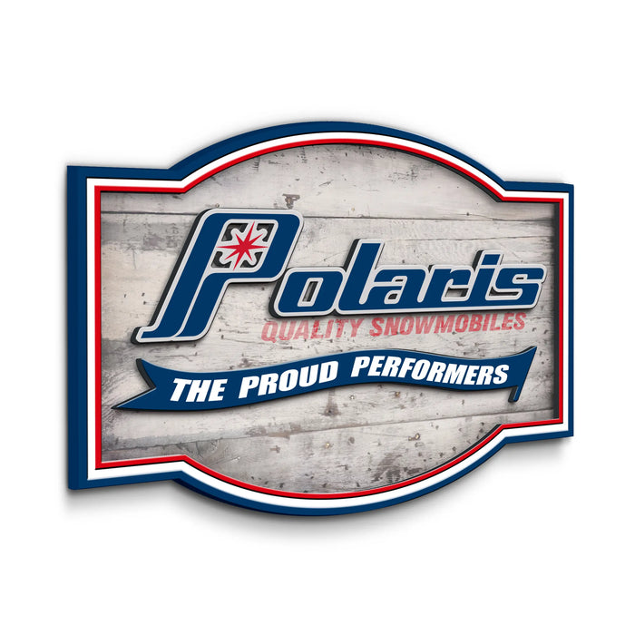 Vintage Polaris Wood Sign