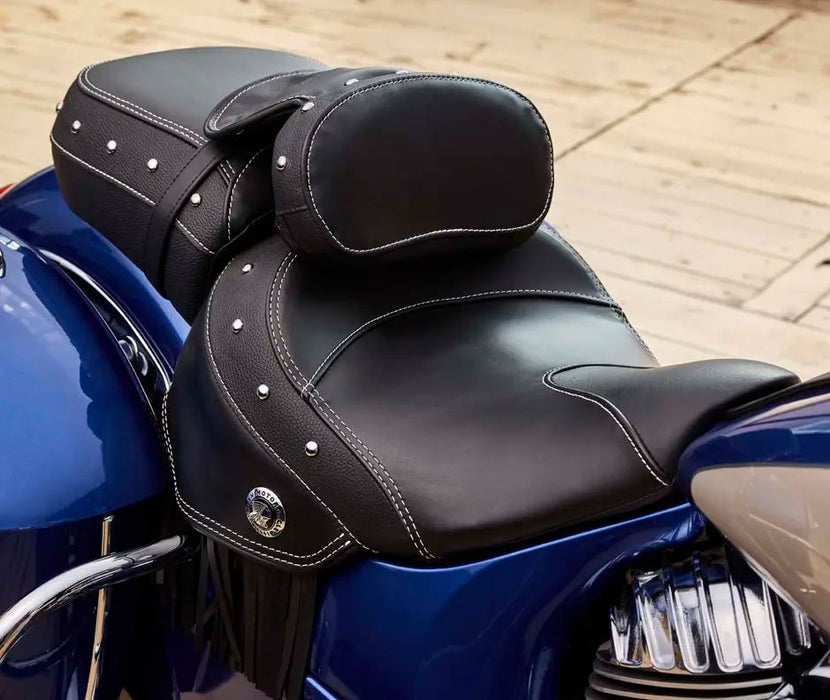 Genuine Leather Standard Reach Heated Solo Seat, Black
