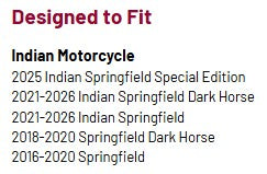 Indian Motorcycle Polycarbonate 21in Quick Release Windshield - Clear