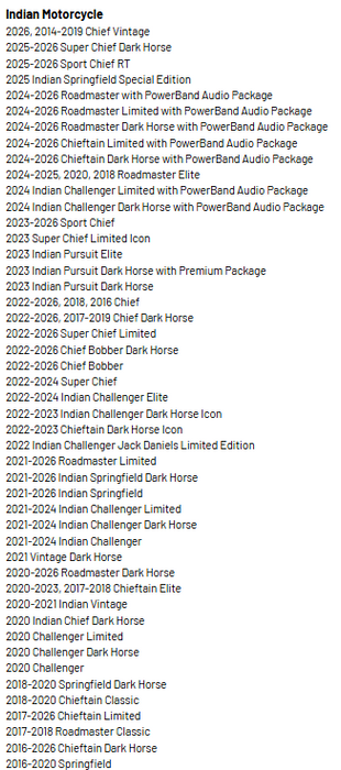 Indian Motorcycle Highway Bar Toe Rests in Chrome