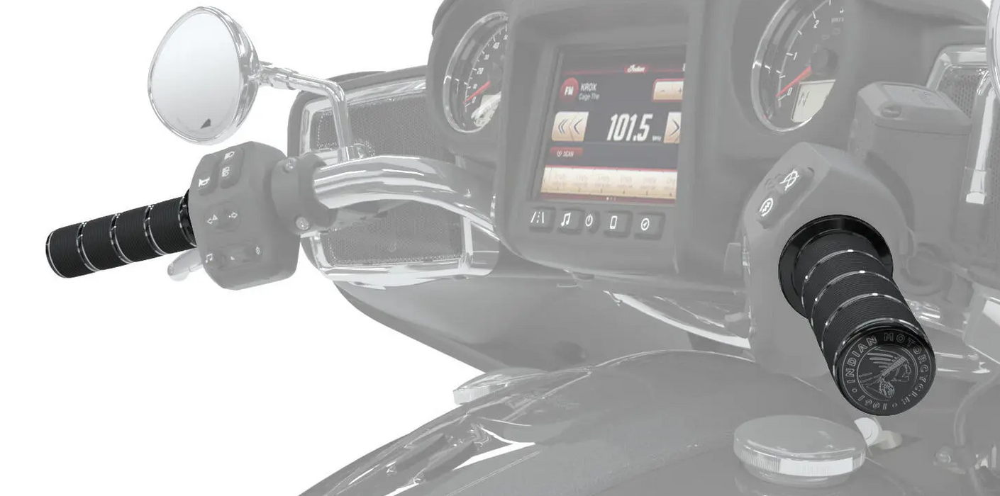 Indian Motorcycle Select Handlebar Grips - Black