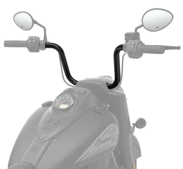 Indian Motorcycle 12in Ape Hanger Handlebars - Black