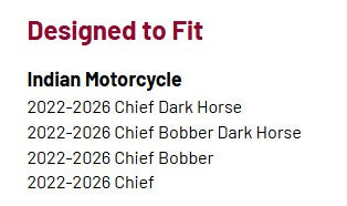 Indian Motorcycle Passenger Pillion - Chief